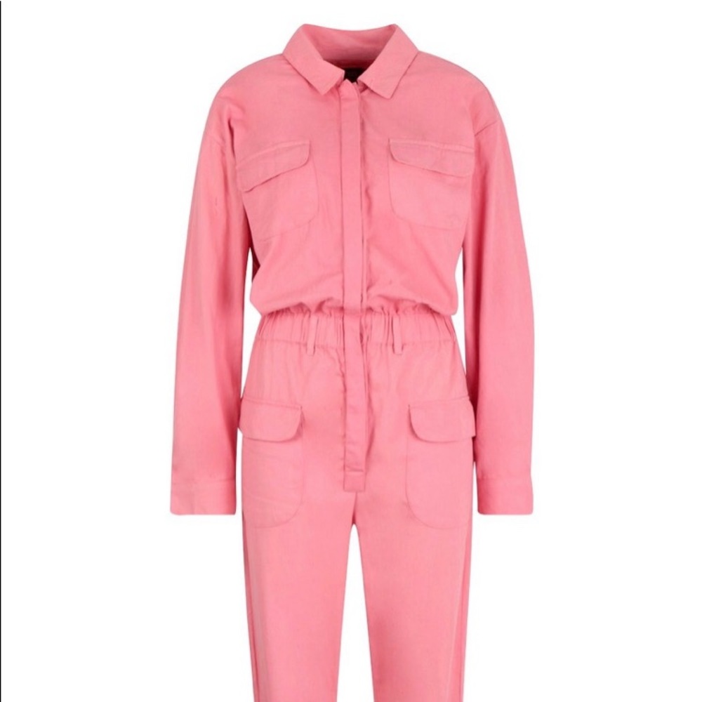 PINK BOILER-ROOM UTILITY JUMPSUIT